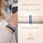 Nalaya | Trio Sérénité & Protection - Lapis-Lazuli, Aigue-Marine & Labradorite - Zelia Paris
