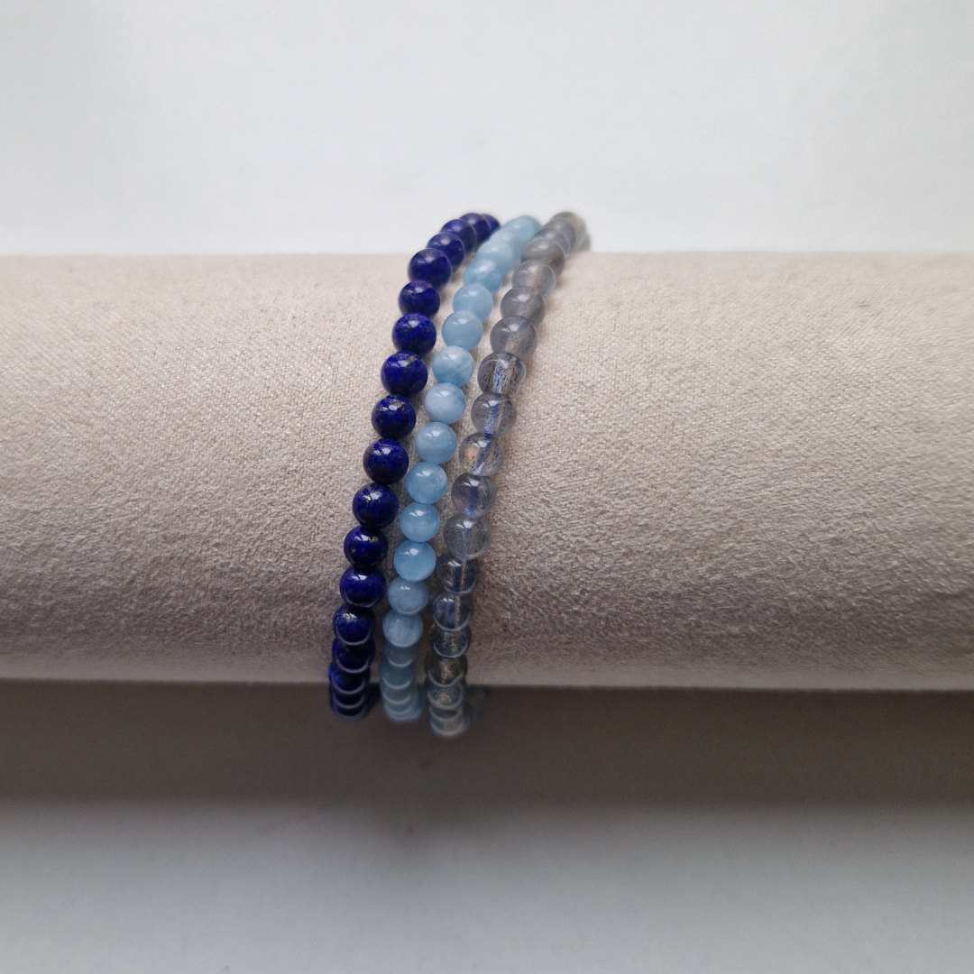 Nalaya | Trio Sérénité & Protection - Lapis-Lazuli, Aigue-Marine & Labradorite - Zelia Paris