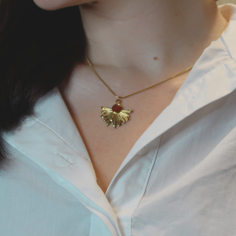 Pendentif | Soleil - Cornaline