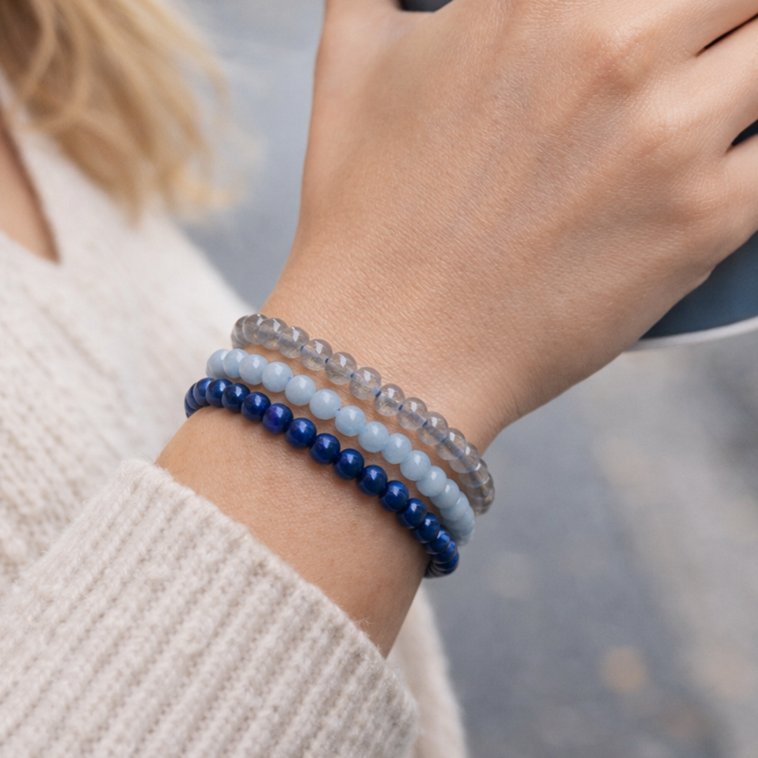 Nalaya | Trio Sérénité & Protection - Lapis-Lazuli, Aigue-Marine & Labradorite - Zelia Paris