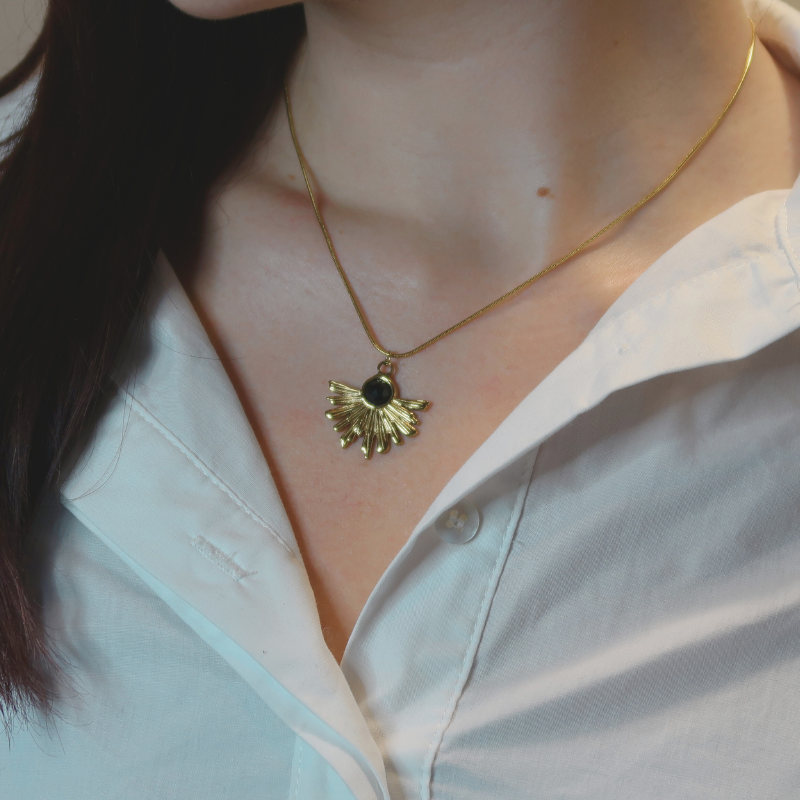 Pendentif | Soleil - Onyx Noir