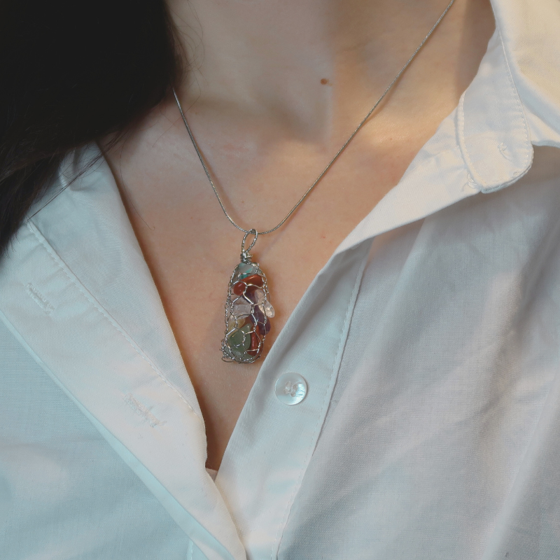 Collier | 7 Chakras - Argenté