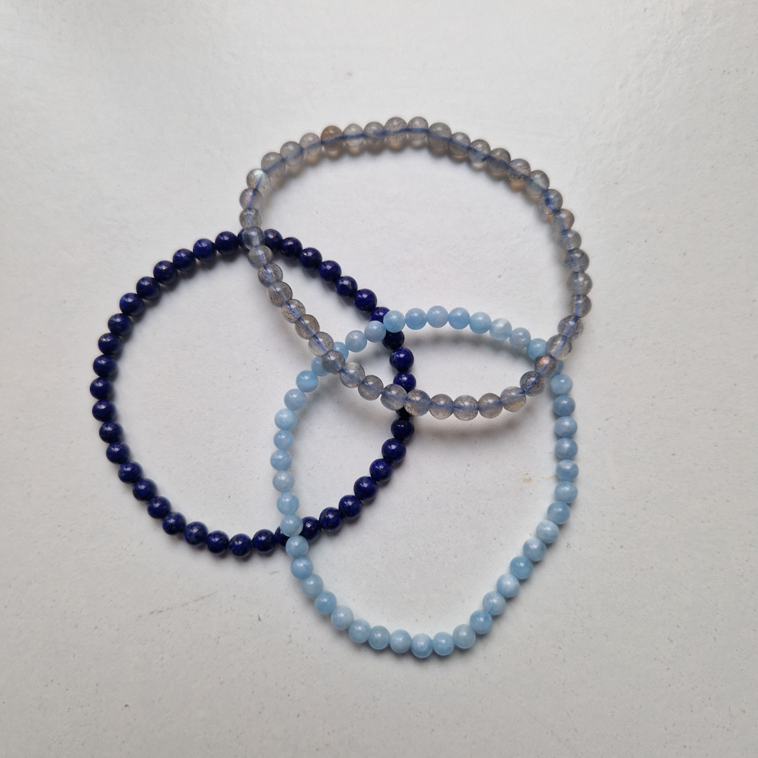 Nalaya | Trio Sérénité & Protection - Lapis-Lazuli, Aigue-Marine & Labradorite - Zelia Paris