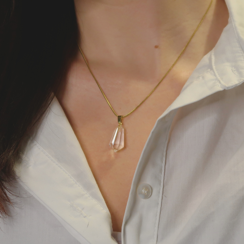 Pendentif | Pointe - Cristal de Roche
