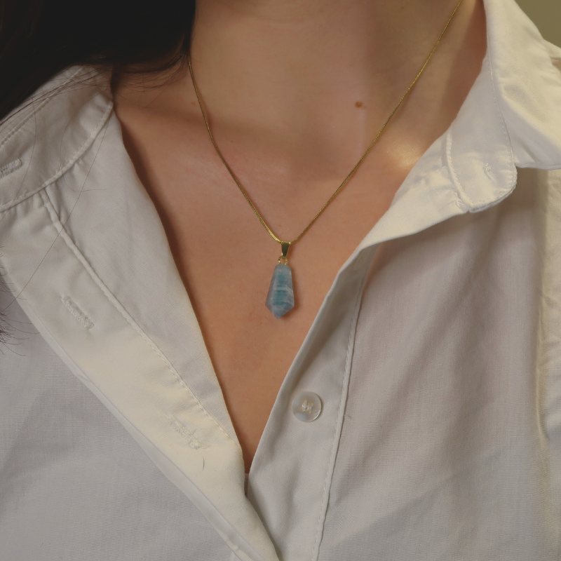 Pendentif | Pointe - Aigue Marine