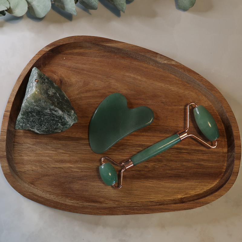 Coffret Duo | Gua Sha & Roller - Aventurine