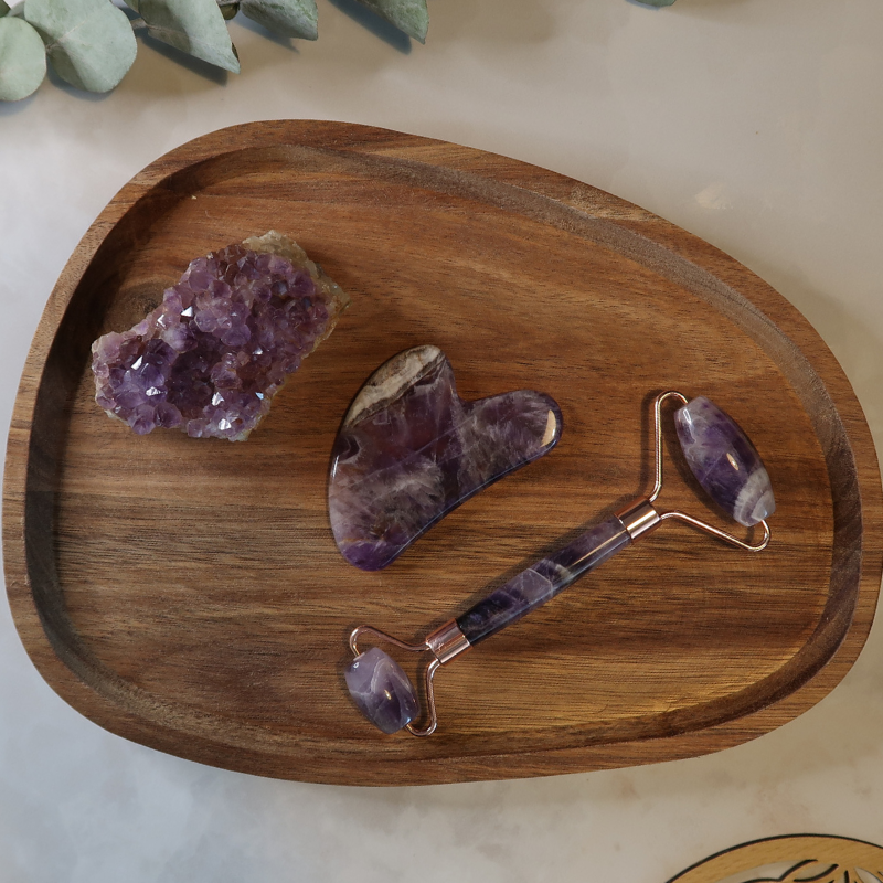 Coffret Duo | Gua Sha & Roller - Améthyste