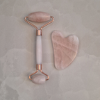 Coffret Duo | Gua Sha & Roller - Quartz Rose