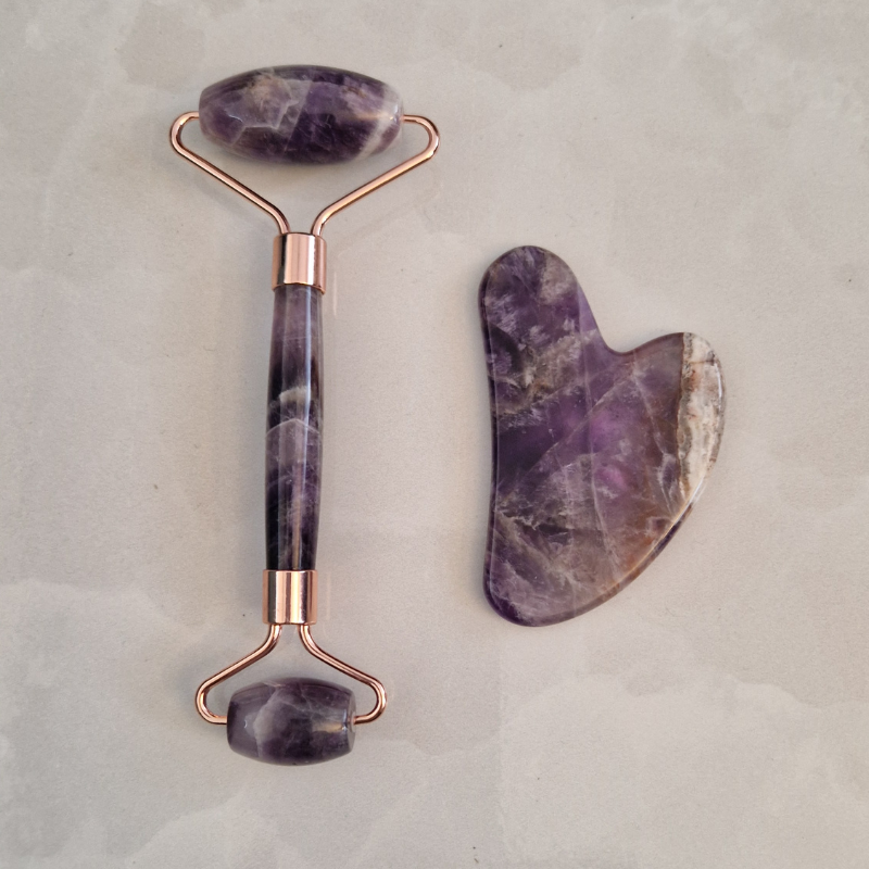 Coffret Duo | Gua Sha & Roller - Améthyste