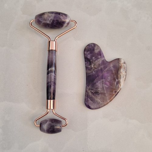 Coffret Duo | Gua Sha & Roller - Améthyste