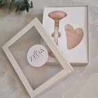 Coffret Duo | Gua Sha & Roller - Quartz Rose