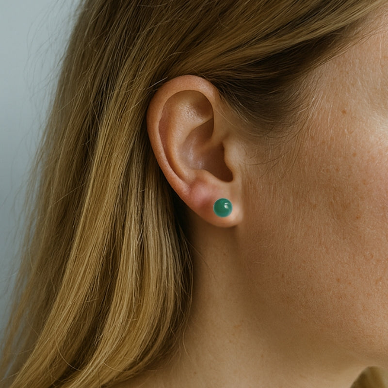 Puces d’oreilles | Aventurine verte : Chance et équilibre