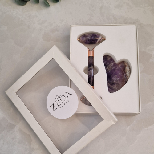 Coffret Duo | Gua Sha & Roller - Améthyste