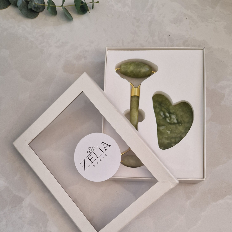 Coffret Duo | Gua Sha & Roller - Jade