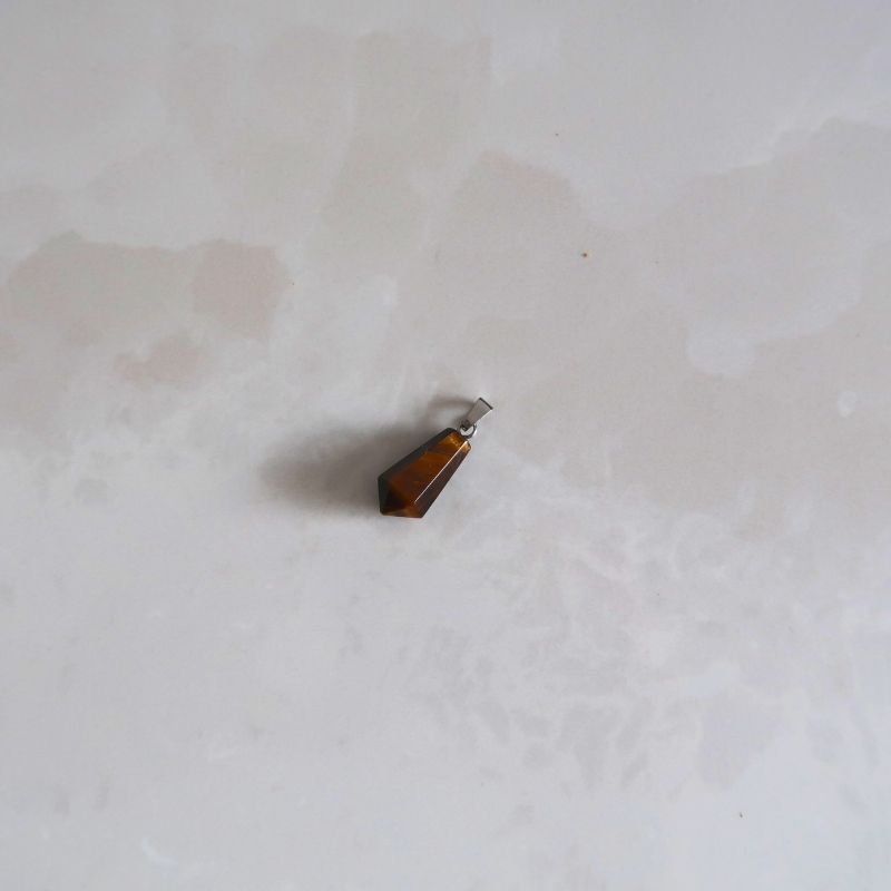 Pendentif | Pointe - Oeil de Tigre