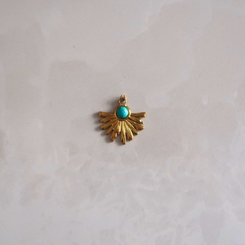 Pendentif | Soleil - Turquoise