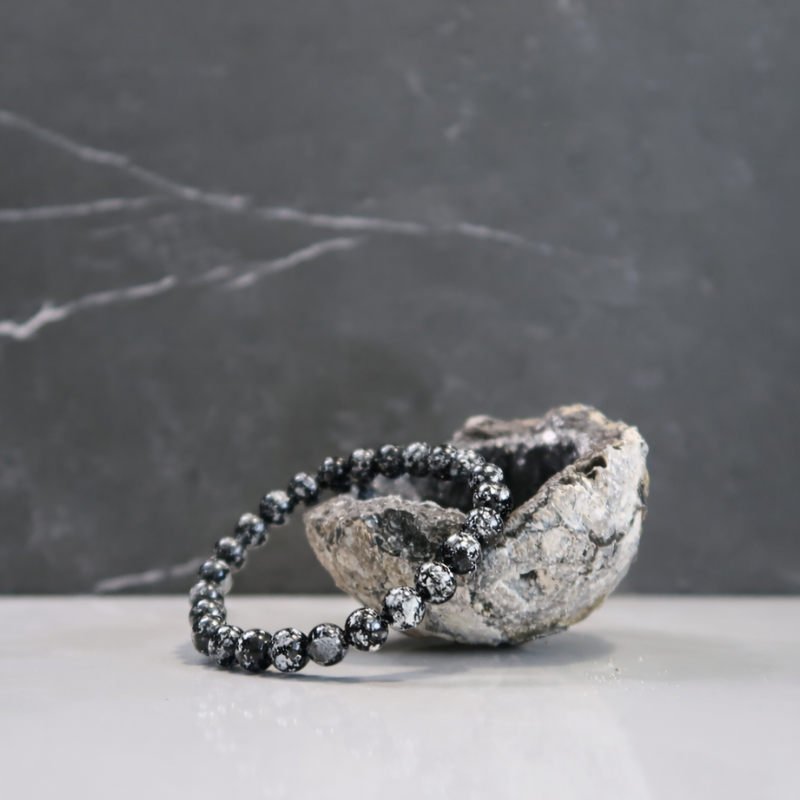 Nalaya | Obsidienne Flocon de Neige - Équilibre & Pureté - Zelia Paris