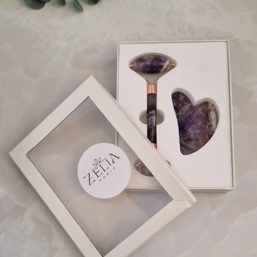 Coffret Duo | Gua Sha & Roller - Améthyste Zelia Paris