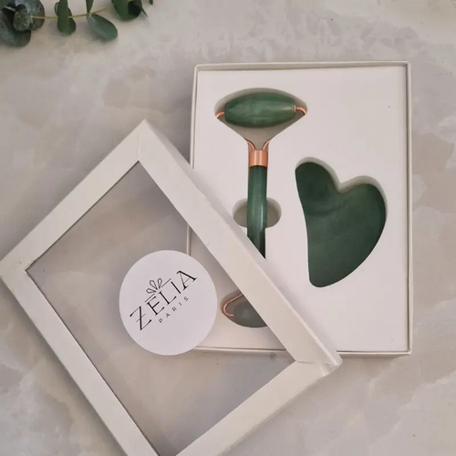 Coffret Duo | Gua Sha & Roller - Aventurine Zelia Paris