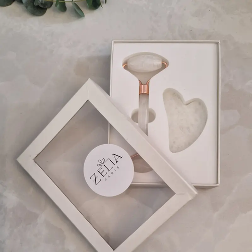 Coffret Duo | Gua Sha & Roller - Cristal de Roche Zelia Paris