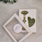 Coffret Duo | Gua Sha & Roller - Jade Zelia Paris