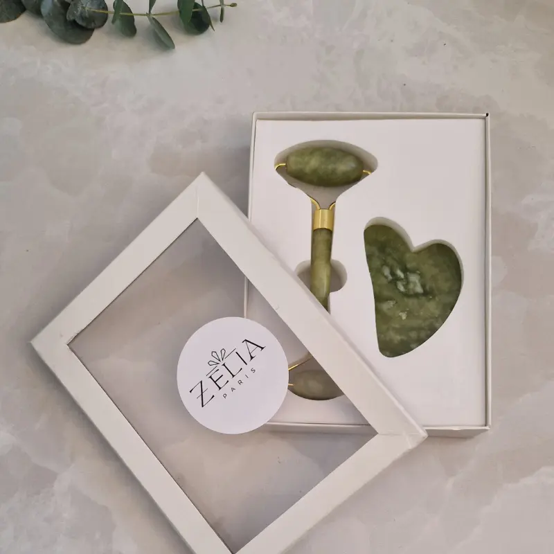 Coffret Duo | Gua Sha & Roller - Jade Zelia Paris