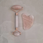 Coffret Duo | Gua Sha & Roller - Quartz Rose Zelia Paris