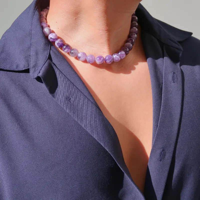 Collier XL | Améthyste Chevron (Homme) Zelia Paris