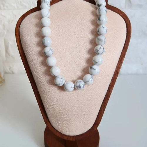 Collier XL | Howlite (Homme) - Zelia Paris
