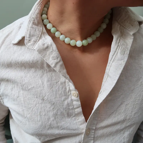 Collier XL | Jade de Chine : Chance & Harmonie (Homme) - Zelia Paris