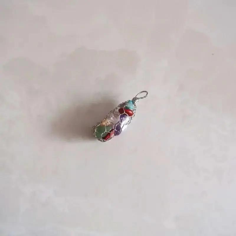 Pendentif | 7 Chakras - Argenté Zelia Paris