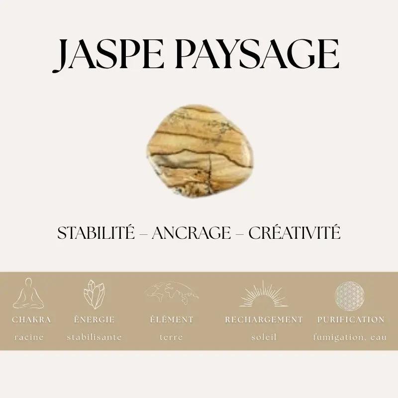 Nalaya | Jaspe Paysage : Stabilité et Créativité (Homme) Zelia Paris