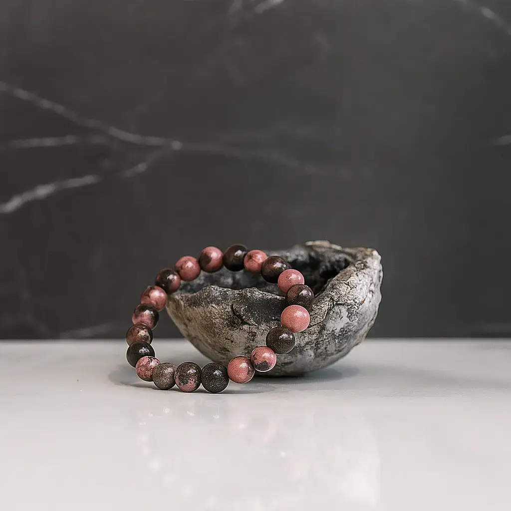 Nalaya | Rhodonite : Guérison et amour de soi Zelia Paris