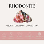 Nalaya | Rhodonite : Guérison et amour de soi Zelia Paris