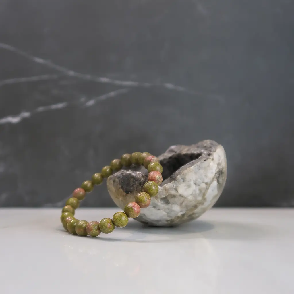 Nalaya | Unakite : Guérison Émotionnelle & Douceur (Homme) Zelia Paris