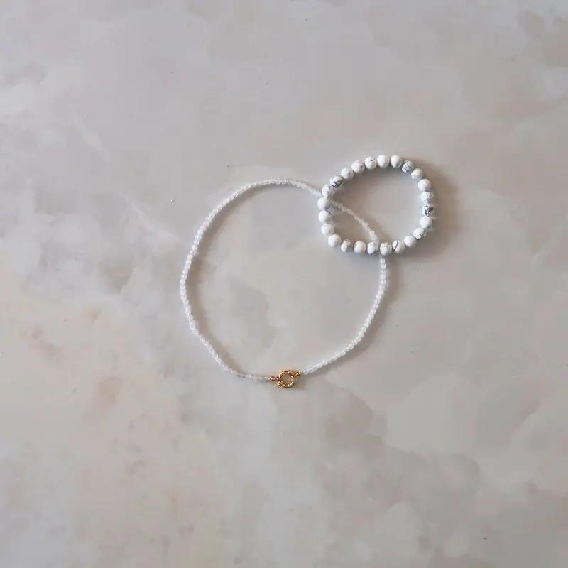 Pack Duo | Pierre de lune et Howlite Zelia Paris