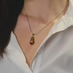 Pendentif | Pointe - Oeil de Tigre Zelia Paris