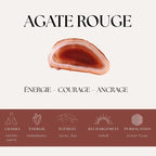 Puces d’oreilles | Agate rouge : Confiance et vitalité Zelia Paris