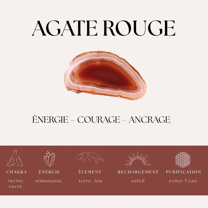 Puces d’oreilles | Agate rouge : Confiance et vitalité Zelia Paris