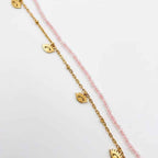 Chaîne de cheville "Tendresse" – Quartz Rose - Zelia Paris