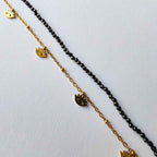 Chaîne de cheville "Force" – Onyx - Zelia Paris