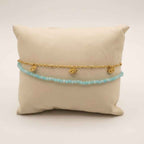 Chaîne de cheville "Sérénité" – Amazonite - Zelia Paris
