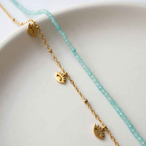 Chaîne de cheville "Sérénité" – Amazonite