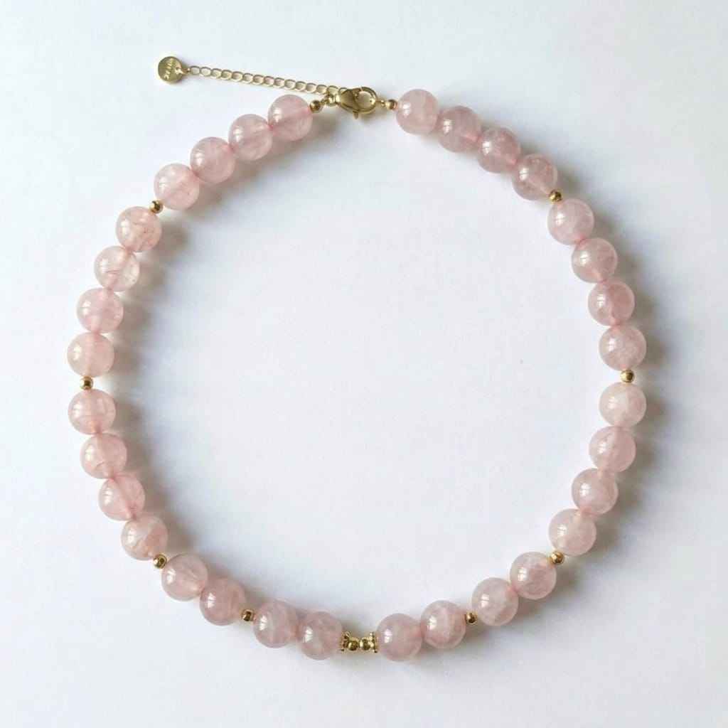 Collier Quartz Rose – L'Intemporel XL - Zelia Paris
