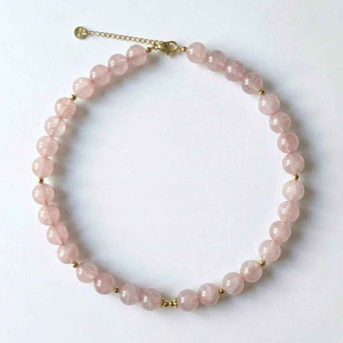 Collier Quartz Rose – L'Intemporel XL - Zelia Paris