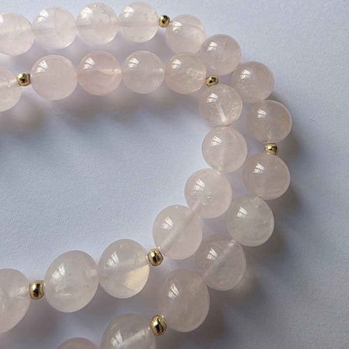 Collier Quartz Rose – L'Intemporel XL - Zelia Paris
