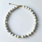 Collier Howlite – L'Intemporel XL - Zelia Paris