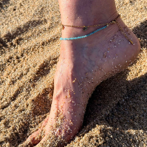 Chaîne de cheville "Sérénité" – Amazonite
