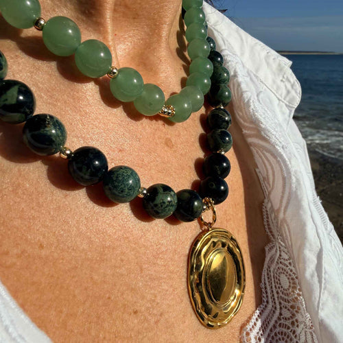 Collier Aventurine – L'Intemporel XL - Zelia Paris
