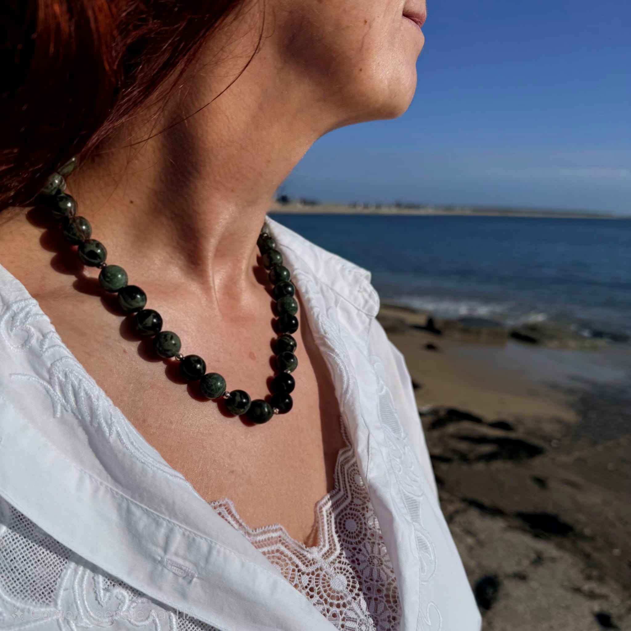 Collier Jaspe Kambaba – L'Intemporel XL - Zelia Paris